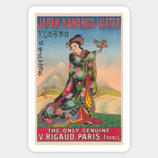 Japan Kananga Water Vintage Poster 1906 Sticker